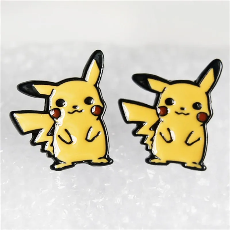 Серьги пусеты в стиле аниме Маленький уродливый Харли Куин Пикачу Pokemon Captain America