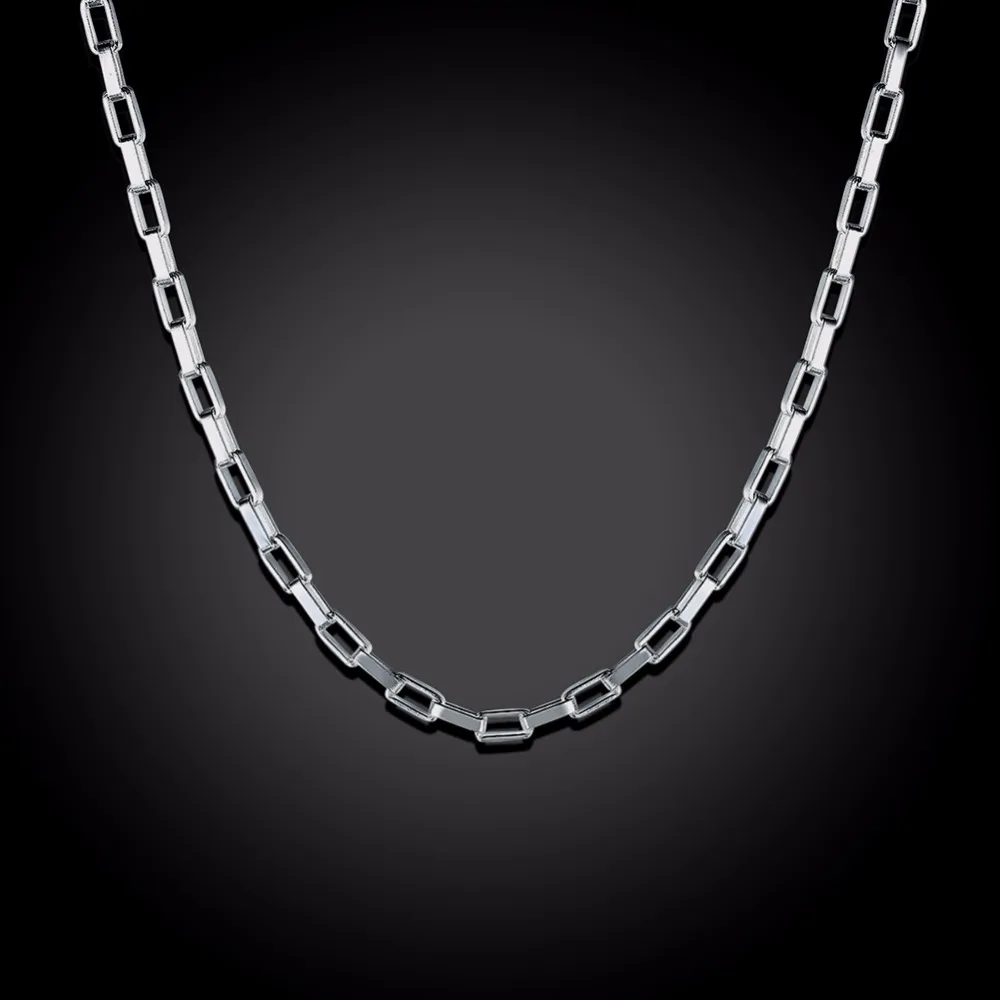 2 мм посеребренные квадратные звенья цепи ожерелья подходящие для подвески самая