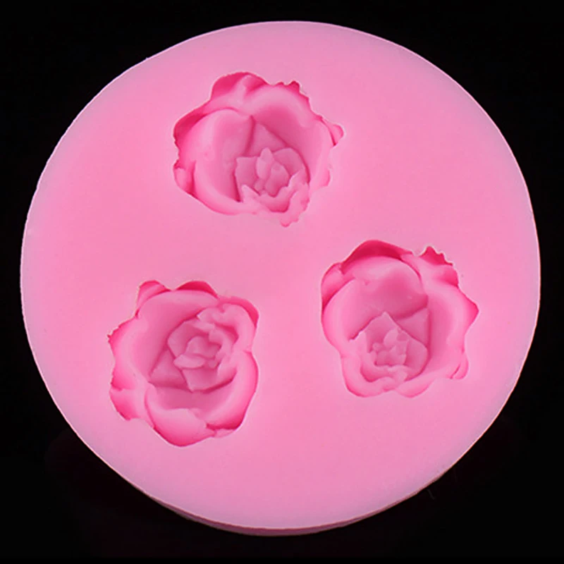 Силиконовая форма для торта в форме розовых 3 роз 3D силиконовая выпечки|mould