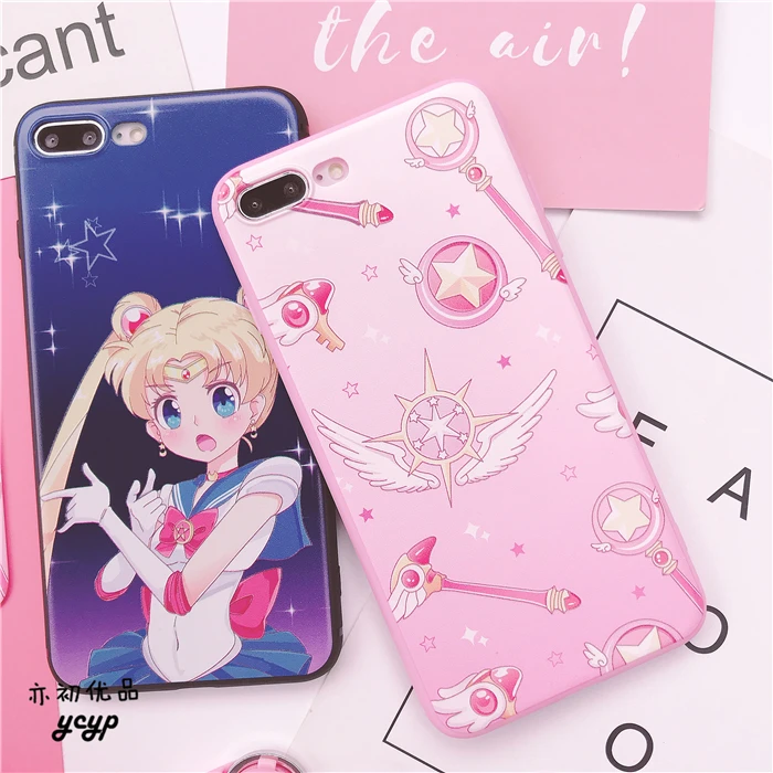 Чехол для iphone XR Cardcaptor Sakura + пленка экрана из закаленного стекла X XS Max 7 8plus 6S plus Sailor