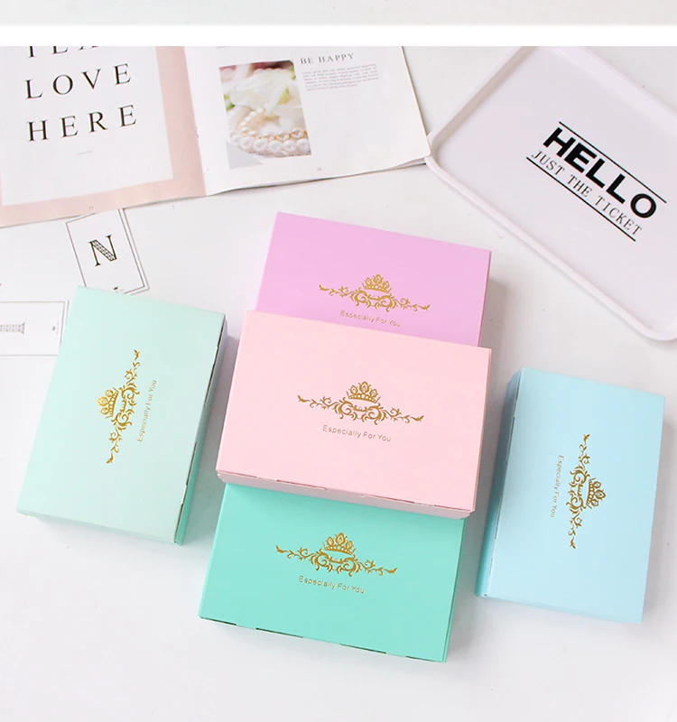 

50 X Bronzing Pure Color Chocolate Biscuit Box Xmas Favors Sweet Cake Gift Candy Boxes Bags Anniversary Party 18*12*5cm