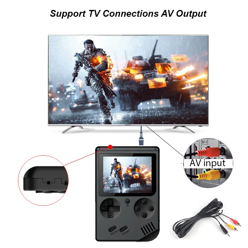 Мини Карманная игровая консоль FC Plus Ретро игровой плеер Ручной игровой плеер встроенный 168 классические игры Поддержка ТВ видео выход