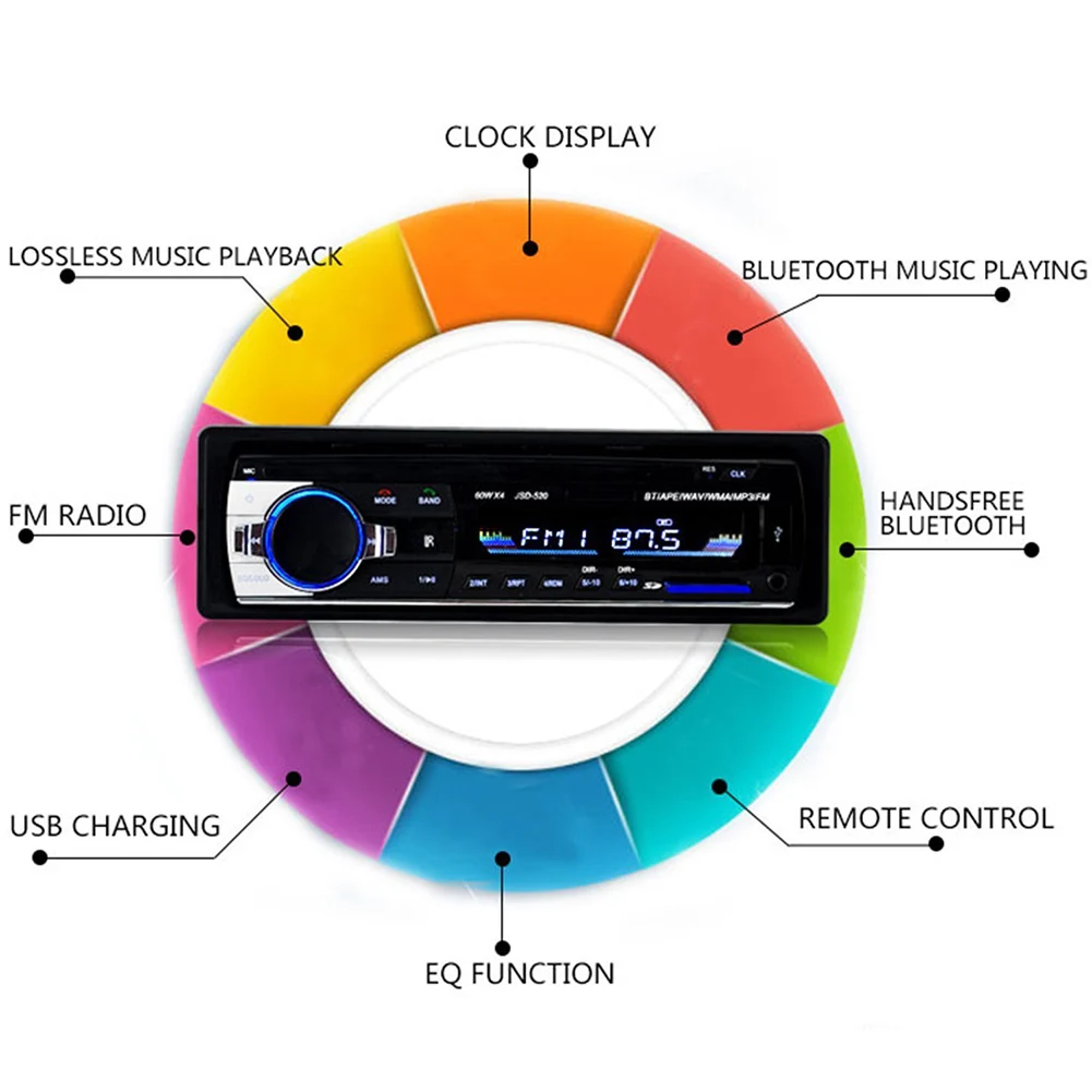 Профессиональный автомобильный Радио стерео плеер Bluetooth телефон AUX-IN MP3 FM USB 1 Din пульт дистанционного управления 12 в автомобильный аудио DVD