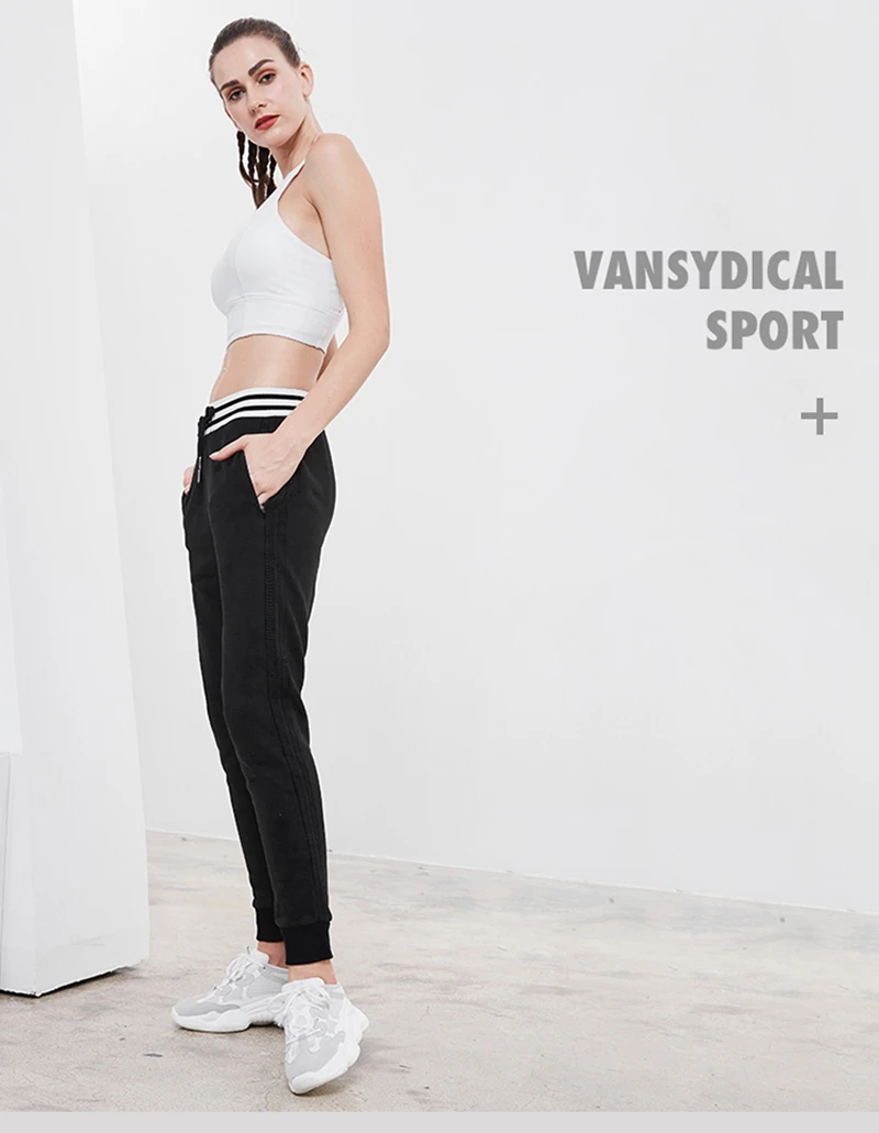 Vansydical женские спортивные штаны для бега Леггинсы для йоги бегунов хлопковый пояс спортивные штаны для тренировок в тренажерном зале длинные штаны для бега