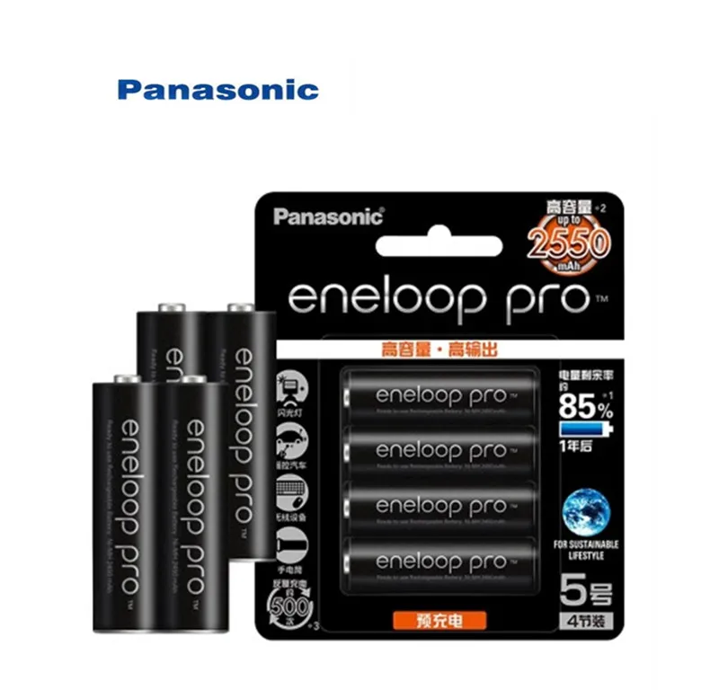 Panasonic Eneloop Оригинальная батарея Pro AA 2550mAh 1,2 V Ni-MH игрушка-фонарик для камеры предварительно заряженные аккумуляторы