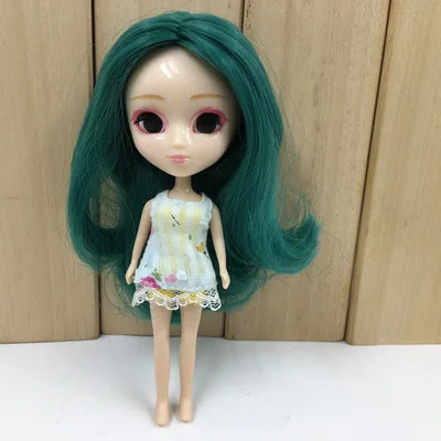 Мини blyth кукла 10 см DIY Обнаженная кукла 10 см милые длинные волосы Заводская Кукла kawaii - Цвет: Pullip
