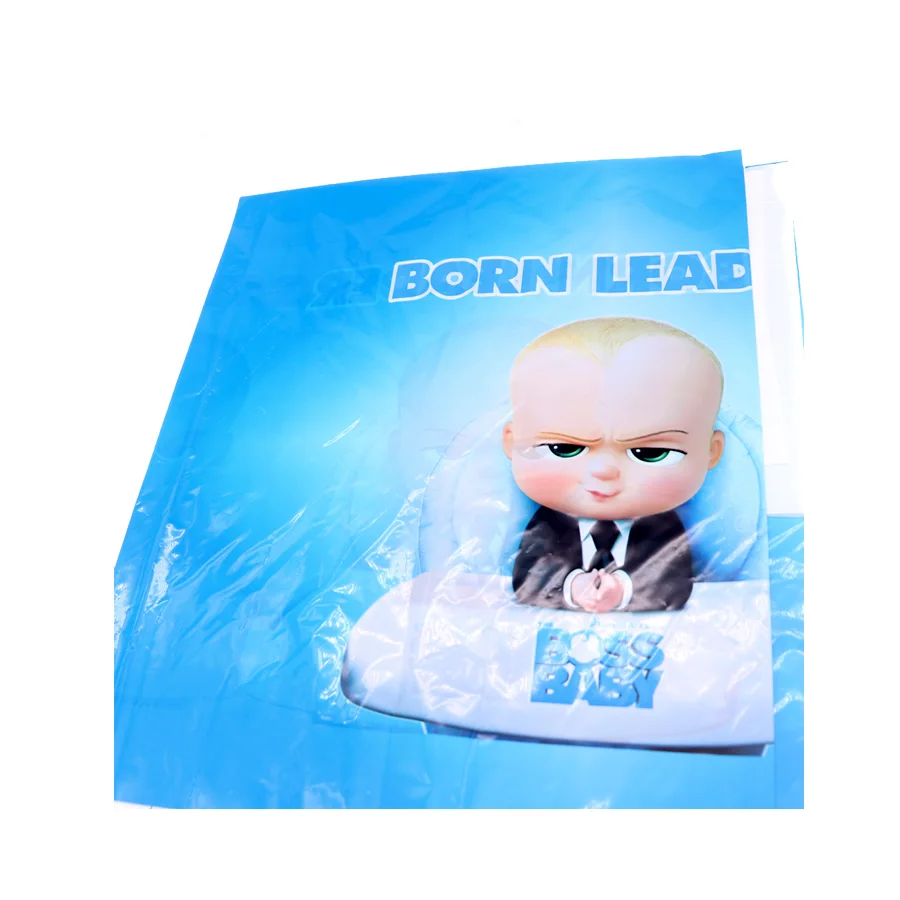 tablecloth 1pc Одноразовые наборы посуды Boss Baby День рождения гирлянды-флажки детские украшения воздушный шар вечерние поставщик - Цвет: tablecloth 1pc
