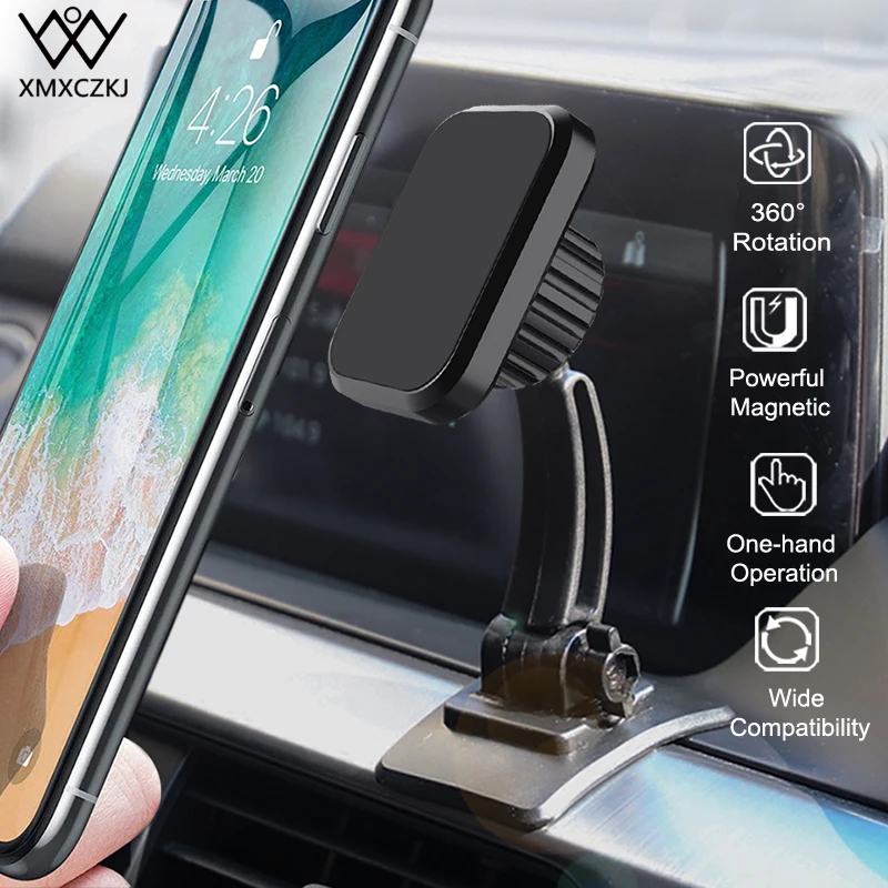 

XMXCZKJ Magnet Car Phone Holder For iPhone XS X Huawei Magnetic Mount Car Holder For Phone in Car Cell Mobile Phone Holder Stand