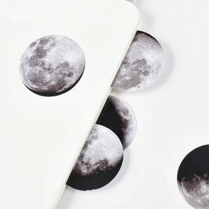 45 шт./кор. естественный цвет Moon планета отличаться бумажные стикеры для дневника украшения "сделай сам" Скрапбукинг этикетка наклейка