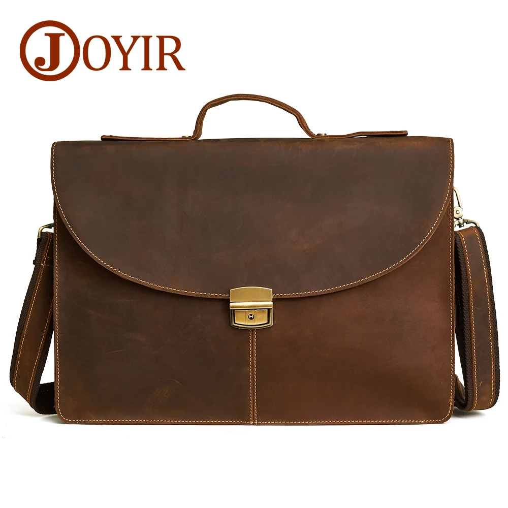 

Сумка JOYIR из натуральной кожи, мужской портфель, кожаная сумка для ноутбука, деловая сумка через плечо, мужская сумка-мессенджер, 2019