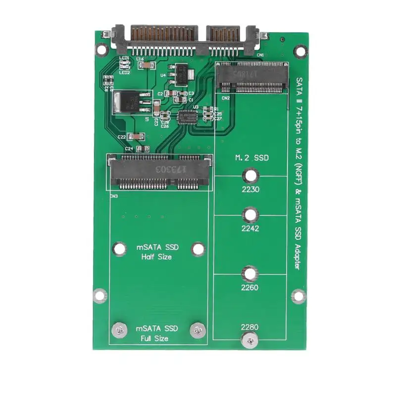3 in1 mSATA SATA адаптер половина размер B ключ NGFF M.2 ssd sata III конвертер Connector SSD Adapter
