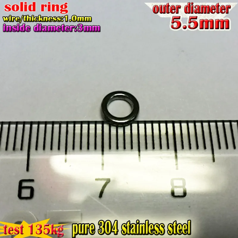 

NEW fishing PURE solid rings with fishlures size;1.0mm*3.5mm*5.5mm quantity 30pcs/lot good fishing ring