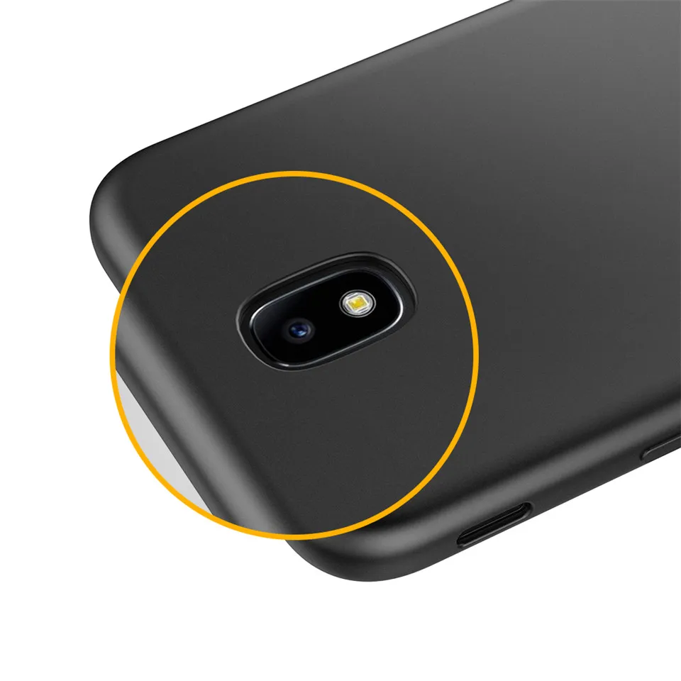 Чехол для Samsung Galaxy J7 2017/J730 черный чехол из ТПУ телефона матовая отделка тонкий