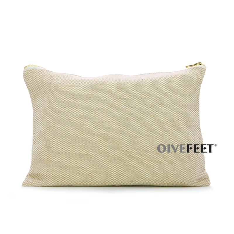 OIVEFEET, LGC197, винтажная однотонная Джутовая сумка для косметики, Женская хлопковая Золотая сумка на молнии, дорожная сумка-Органайзер для туалетных принадлежностей
