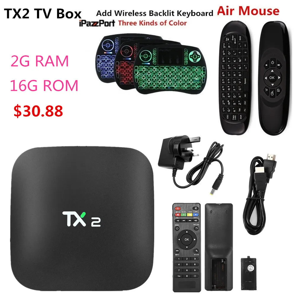Смарт ТВ приставка Mesuvida TX2 R2 Android 6 0 BT 2 KD плеер 2G 16G ARM Cortex A7 RK3229 32 бит 4 ГГц WiFi 4K 2K