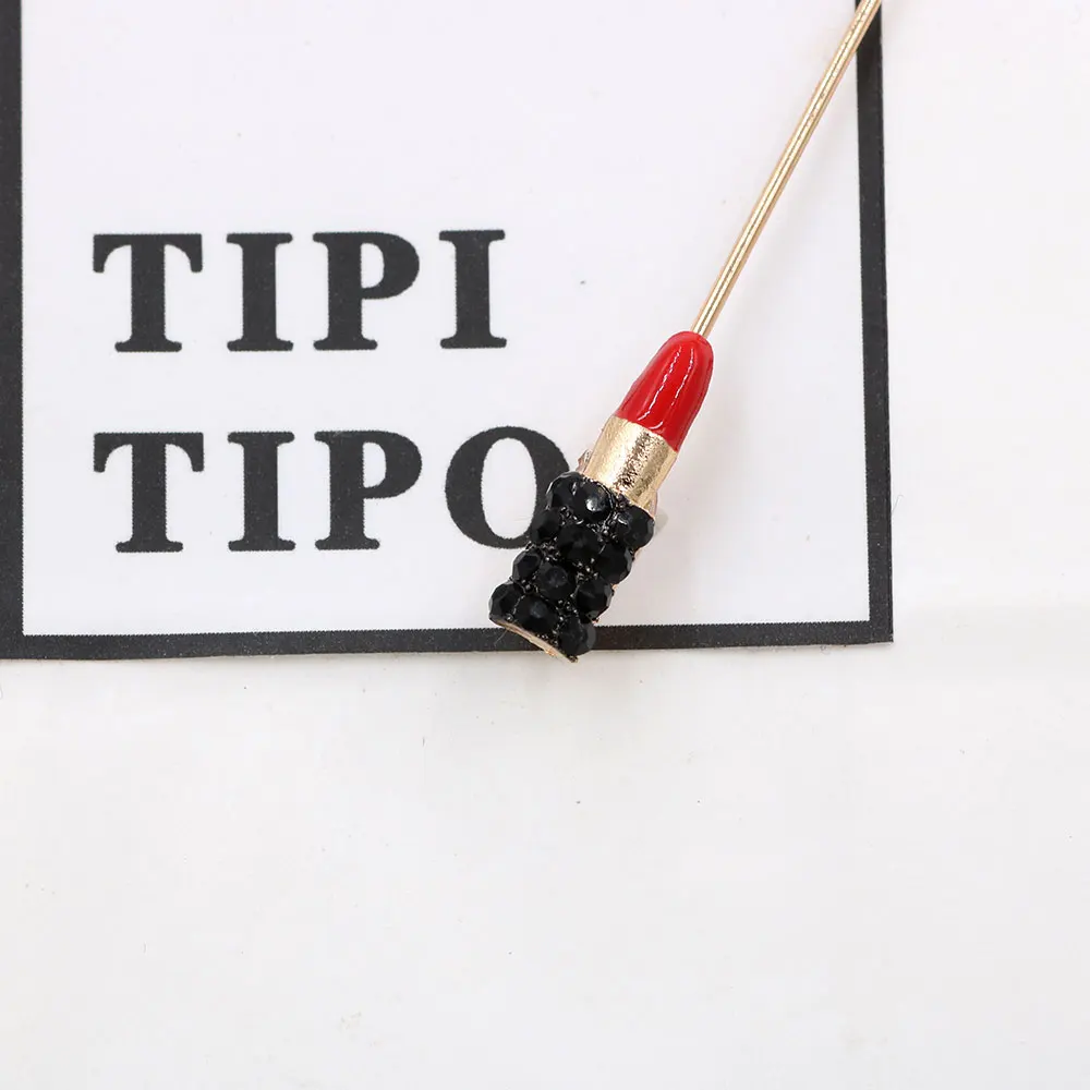 PULATU блестящие сексуальные броши для Rd губ булавки женщин эмалевая помада горный