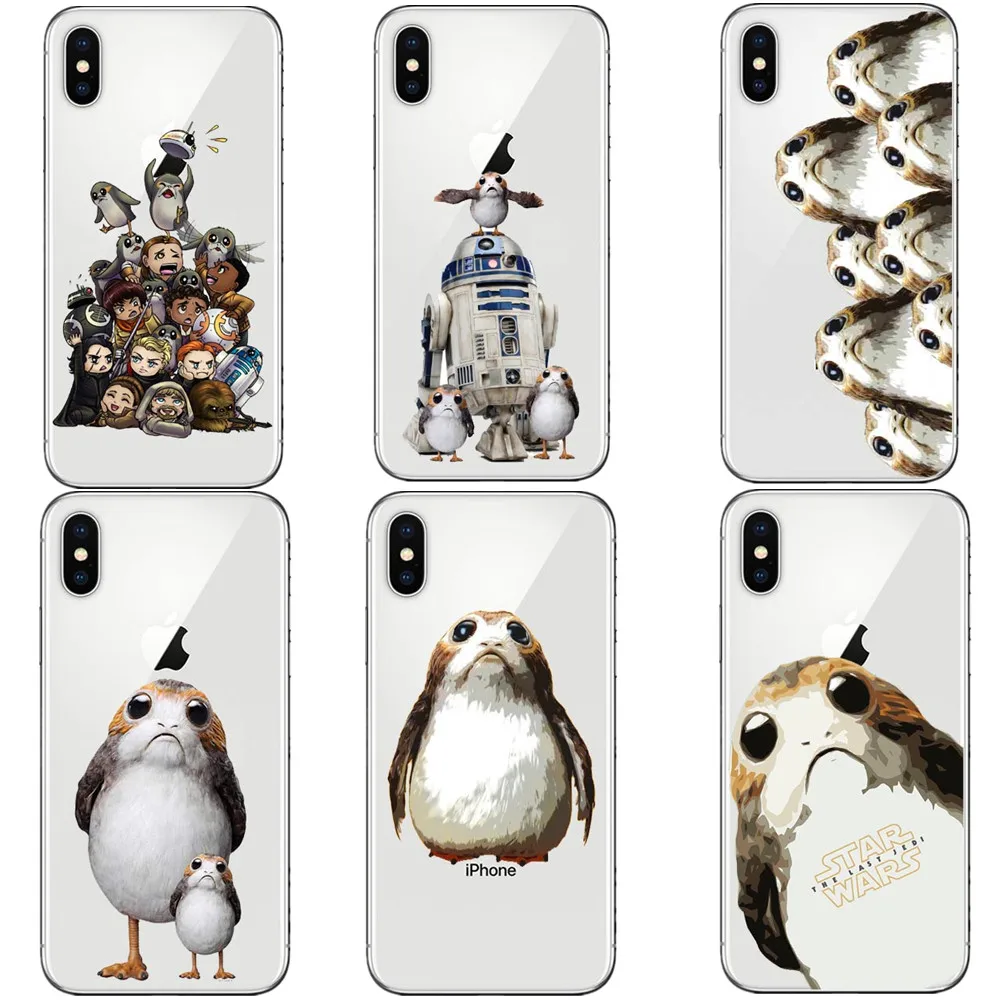 Чехол для телефона Звездные войны последний джедай Porgs прозрачный мягкий TPU iPhone 5S