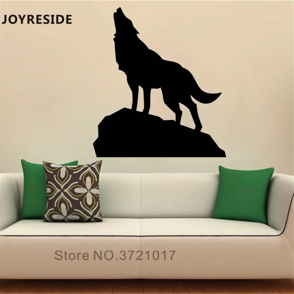 Joysebe дикая Настенная Наклейка с животными волчий Воющий настенный стикер