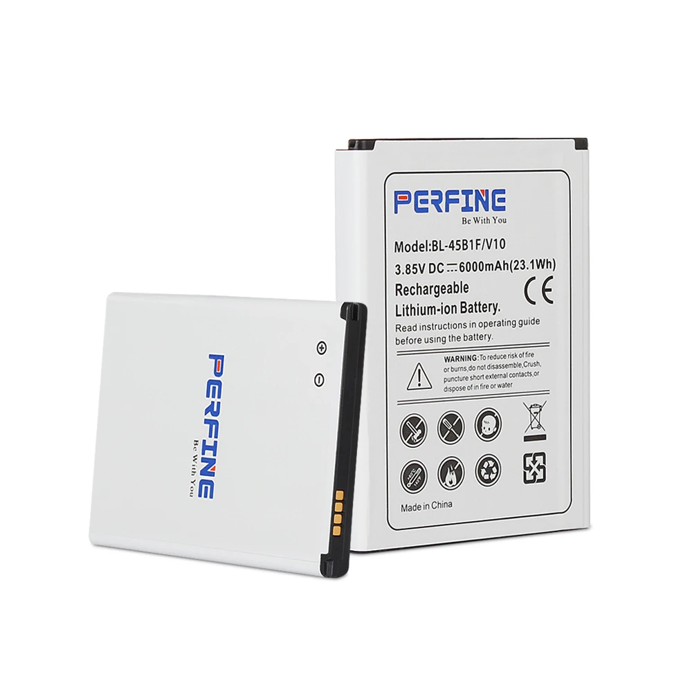 Аккумулятор Perfine V10 BL-45B1F 6000 мАч с черным защитным чехлом сменные дополнительные