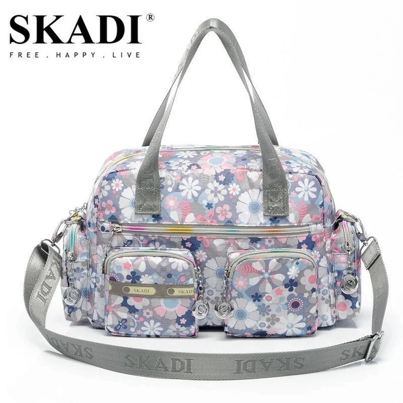 SKADI цветочные сумки брендовые водонепроницаемые нейлоновые для женщин цветок