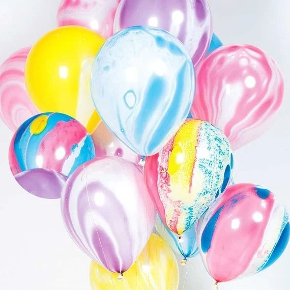 10pcs/lot Rainbow Printed Latex Balloon Balloons Party baby shower Ballon wedding/christmas balloon | Дом и сад