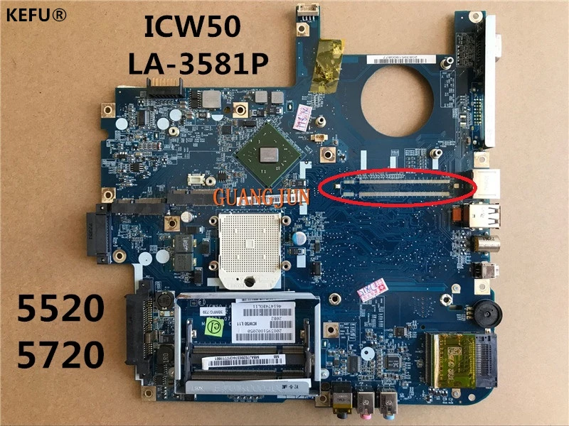 Материнская плата KEFU для ноутбука MBAJ702003 Acer 5520 5720 ICW50 MB.AJ702.003 полностью