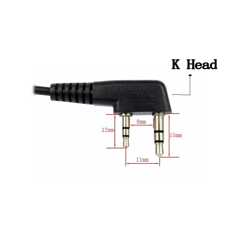 2 Pin D-shape тактическая гарнитура PTT Mic наушник для Baofeng Kenwood Talkie Walkie Radio