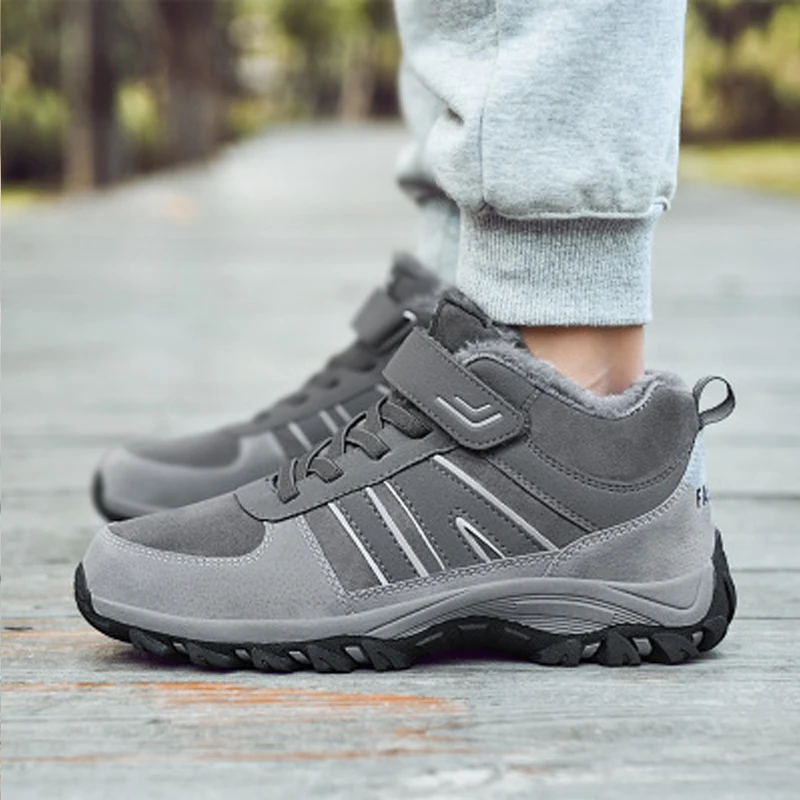 Men's casual shoes warm plush male cotton boots 2018 men lace-up Walking fashionable men's Non-slip outdoor Couple | Обувь