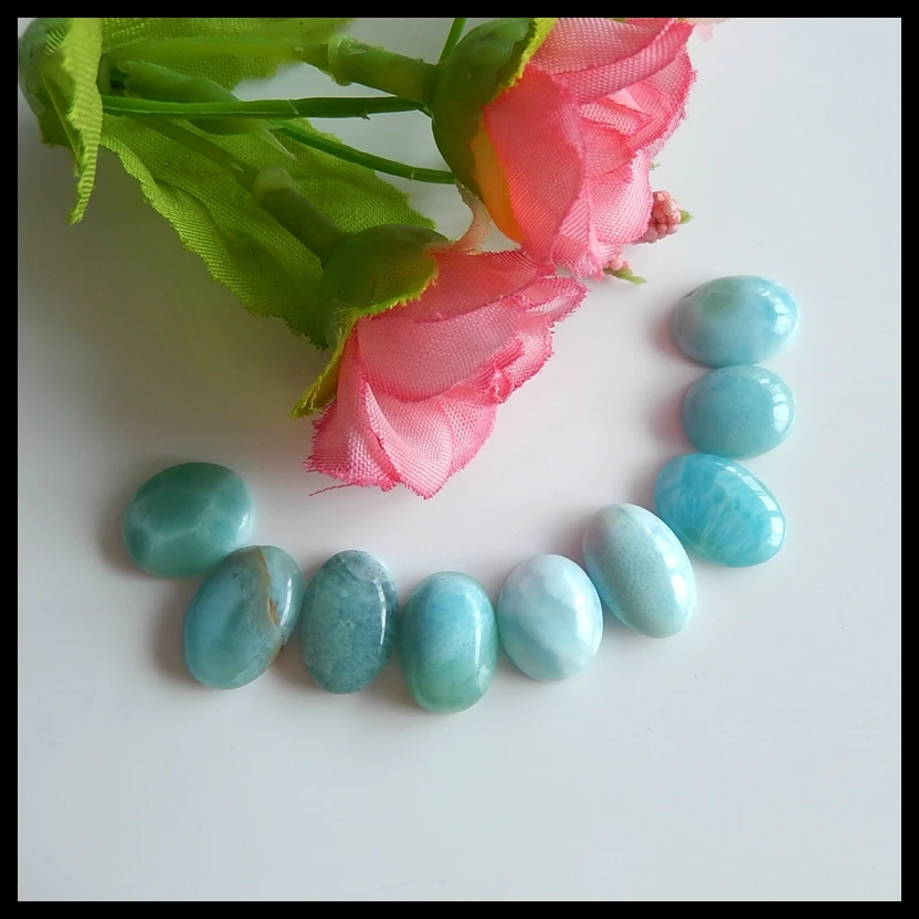 9 шт. натуральная подвеска larimar ожерелье Кабошоны, ювелирные аксессуары, 14x10x3 мм, 12x10x4 мм, 9 г