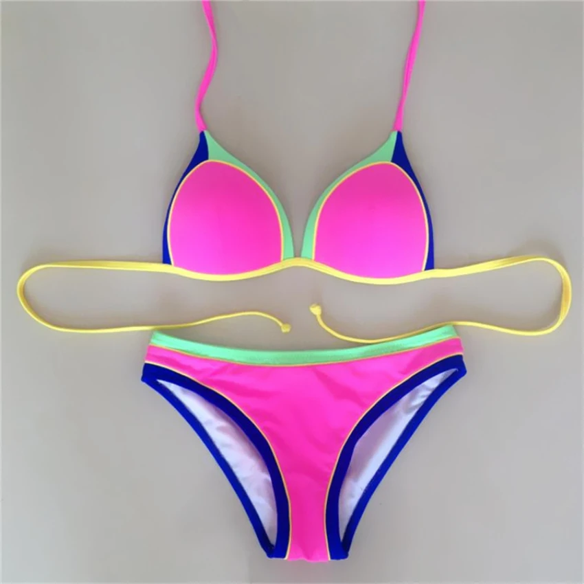 Brazilian Bikini Push Up Swimwear Explosion Models Sexy Biquini Women Brand Name Set Swimsuit Maillot De Bain |