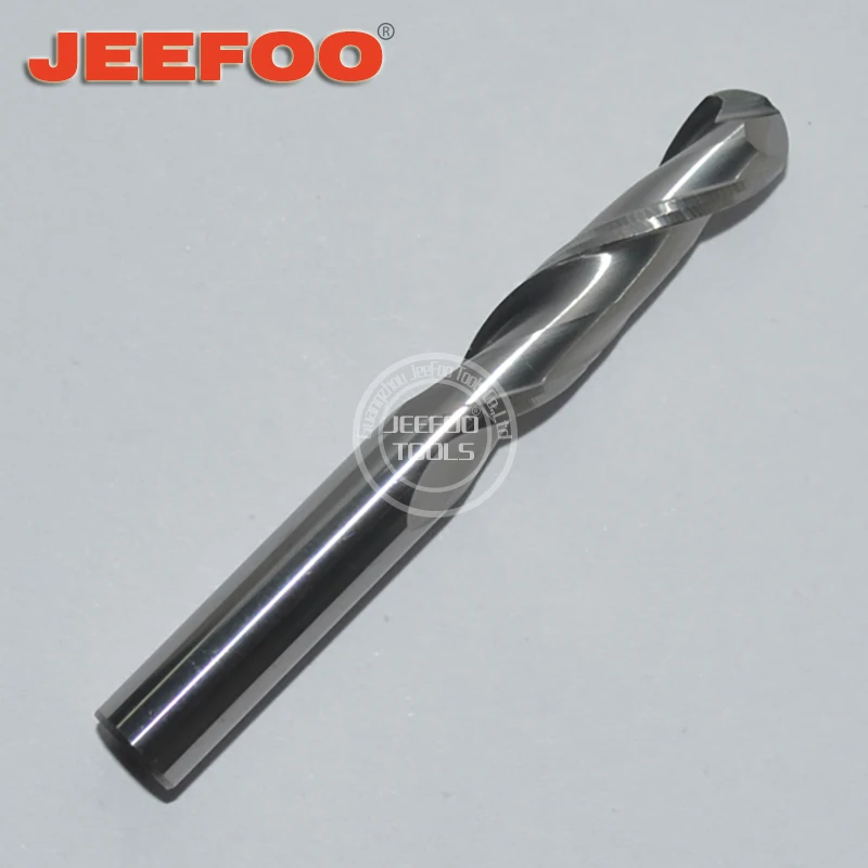 

6*25 Jeefoo Solid Carbide Two Spiral Flute Ball Nose end mills Bits engraving tools For Cnc woodworking Machine