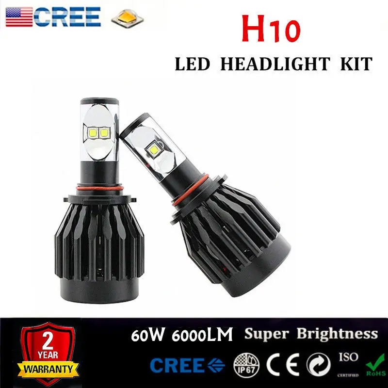 Plug &amp Play CREE XML2 чипы H10 60 Вт 6000LM светодиодная противотуманная фара конверсионный