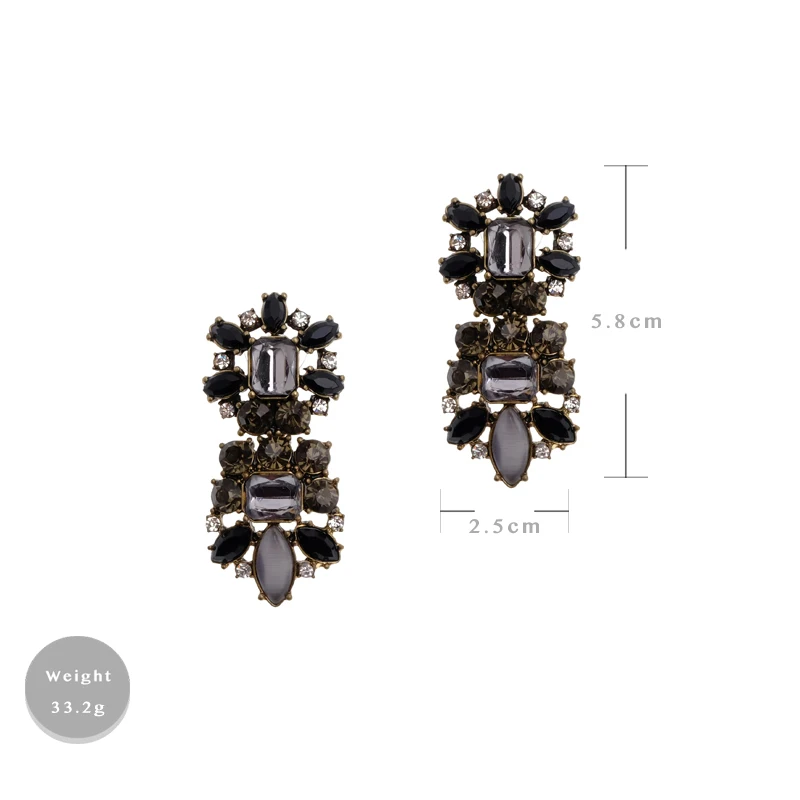 M28 Amorita Изысканная черная серьги подвески|all earrings|brand design earringsbrand name earrings |