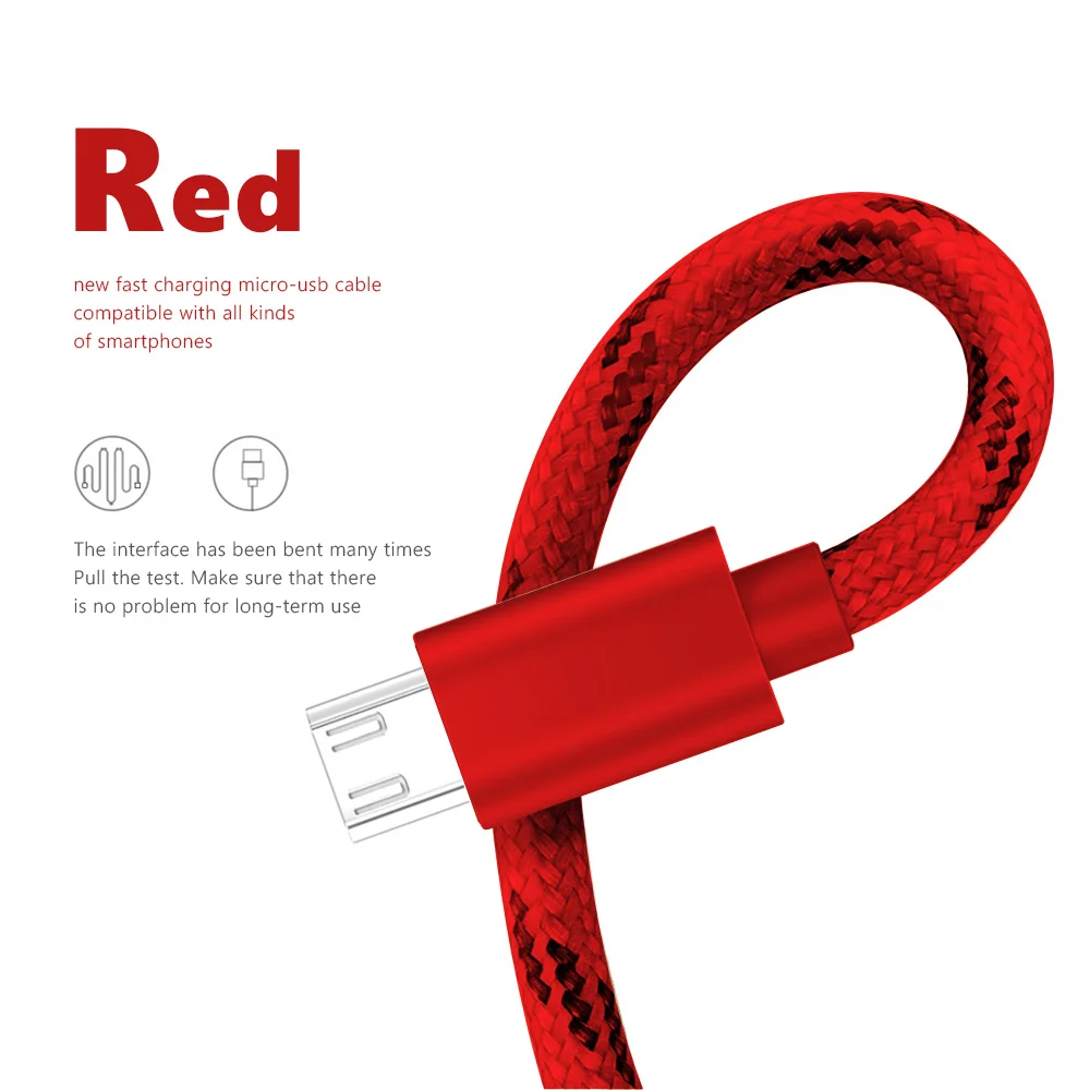 3а микро USB кабель 3 м Быстрая зарядка нейлон USB синхронизация данных мобильный телефон Android адаптер зарядное устройство кабель для samsung xiaomi redmiCable