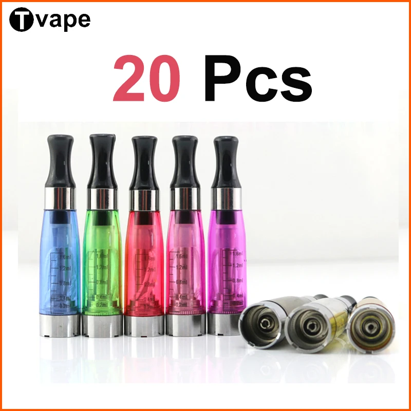 Tvape 20 шт CE4 атомайзер клиромайзер для эго т Evod Vape Pen 510 нить электронная сигарета ecigs