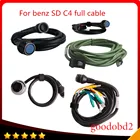 Для benz MB star C4 SD CONNECT COMPACT 4 C4 звезда Диагностика автомобиля грузовика для инструментов Динамометрический l полный кабель полный комплект 5 шт.компл. кабель obd2 16pin кабель