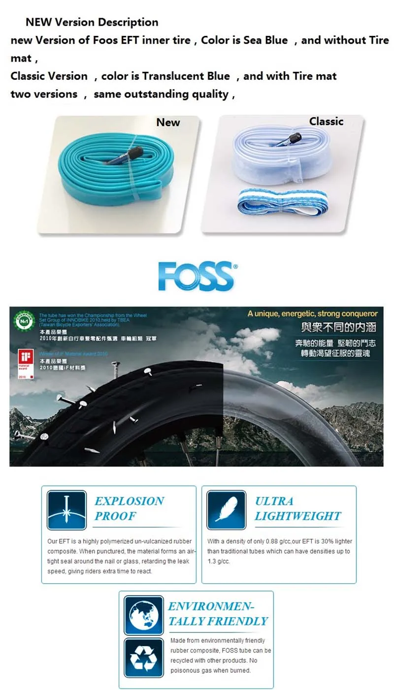 FOSS велосипед внутренние трубы дорога MTB анти прокол для шин 26/27. 5/29 высокое качество