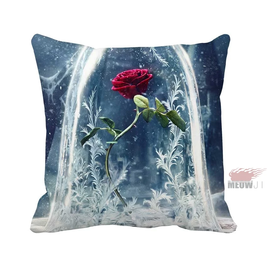 Beauty and The Beast Square Custom Zippered Multi Size Throw Pillow Case Free Shipping | Дом и сад