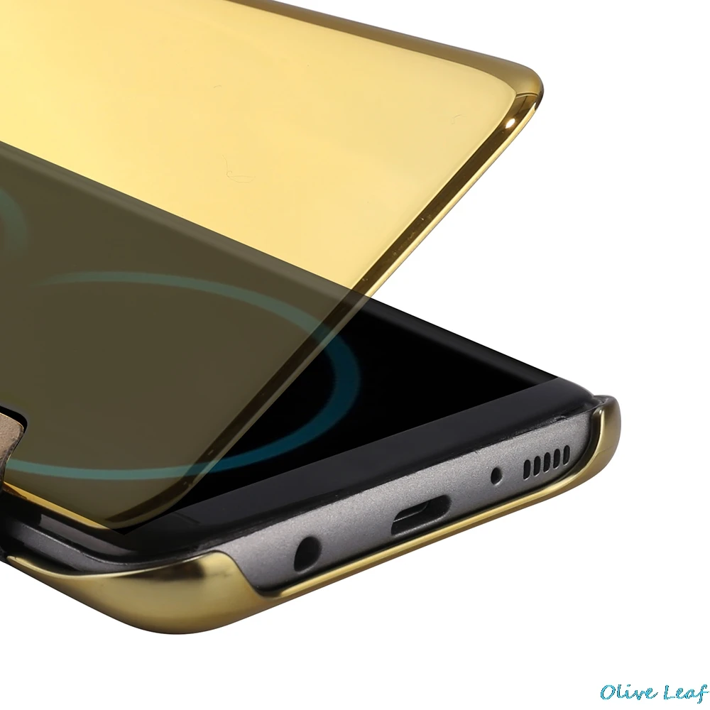 Для samsung Galaxy S6 Edge Plus S7 край S8 плюс флип чехол видно прозрачный полный окна Экран