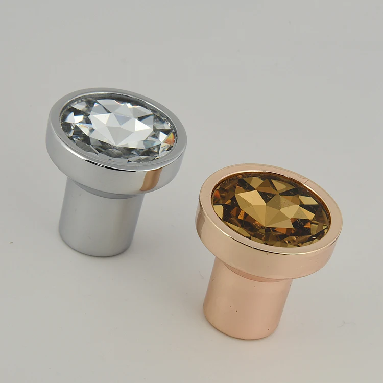 5 шт./лот 27 мм прозрачные ручки шкафа для дверных ручек/мебельные с кристаллами