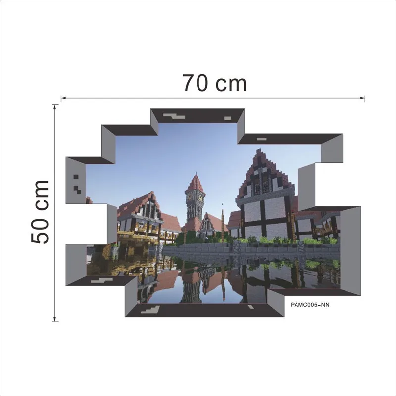 Мультфильм 3D яркие Популярные мозаика настенный игровой стикер для детской комнаты росписи Плакат домашний Декор Наклейки на стены квадратный мира