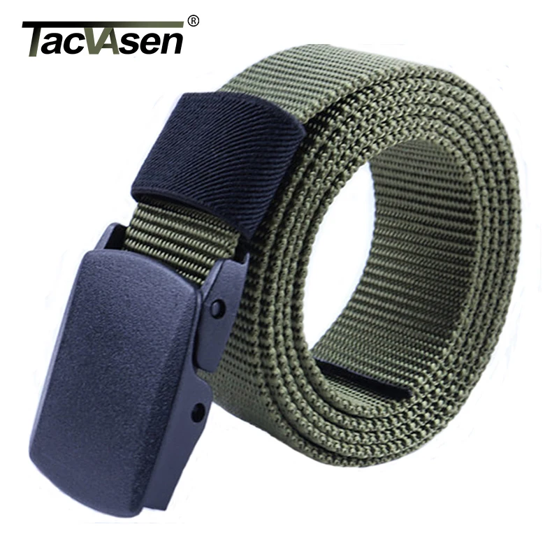 TACVASEN,, модный пояс из парусины, роскошный ремень для мужчин, известный бренд, ремни, военные джинсы, армейский зеленый пояс, 120 см, TD-CXS-001