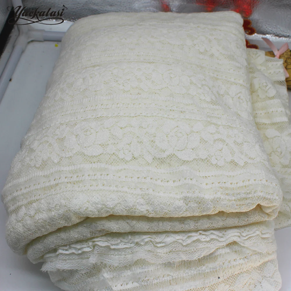 Из эластичной ткани с кружевом и оборками эластичная ткань для платья девочек