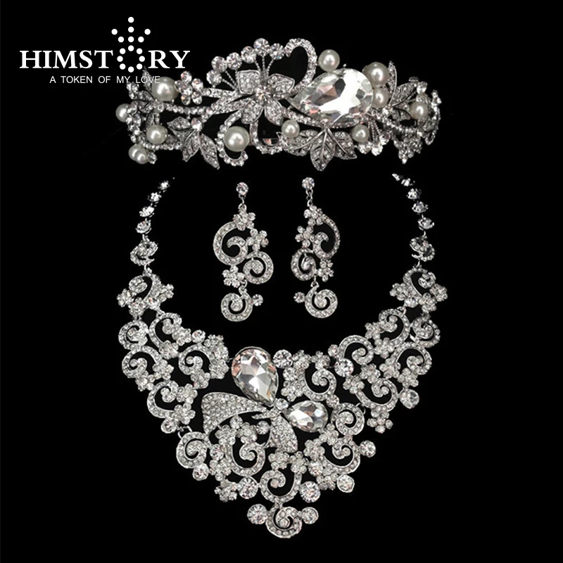 Роскошный комплект ювелирных изделий для невесты с изображением лебедя и