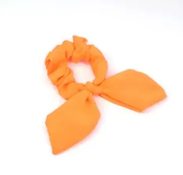 Orange Новое поступление модные женские флуоресцентные цвета бант для волос неоновый цвет резинки для волос девушки конфеты хвост держатель - Цвет: Orange
