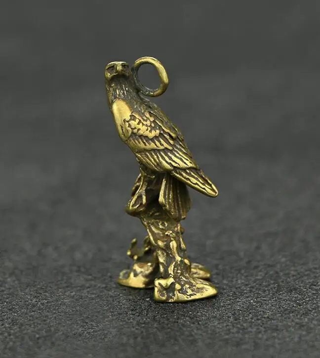 Сборная китайская Чистая латунь Резные животные попугай птица изысканные