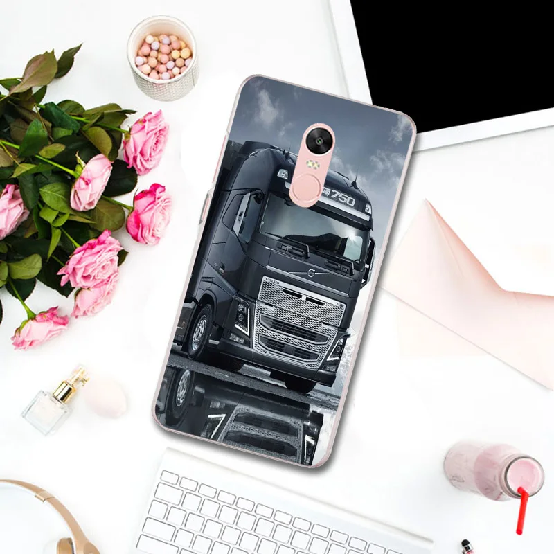 Picture 2 Cases for Xiaomi Mi Redmi Note 3 3S 4 4X 4A 5 5S 5A 6 6X 6A 8 A1 Pro Plus Max 2 Bags Super Cool Heavy Truck Car - Цвет: Picture 2
