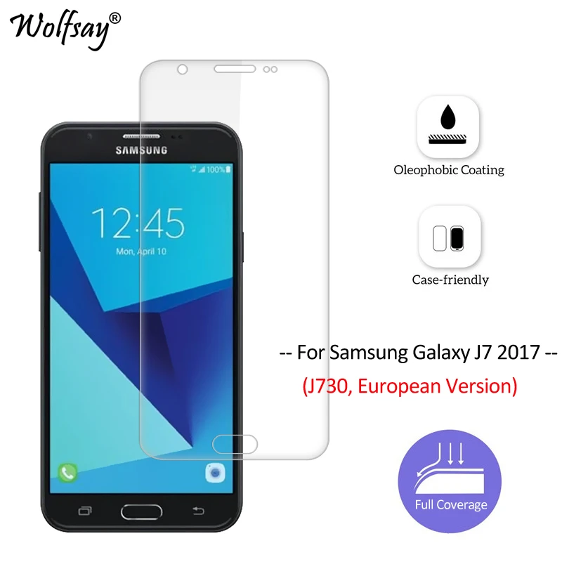 2 шт. защитная пленка Wolfsay для Samsung Galaxy J7 2017 нано мягкая из ТПУ (не закаленное