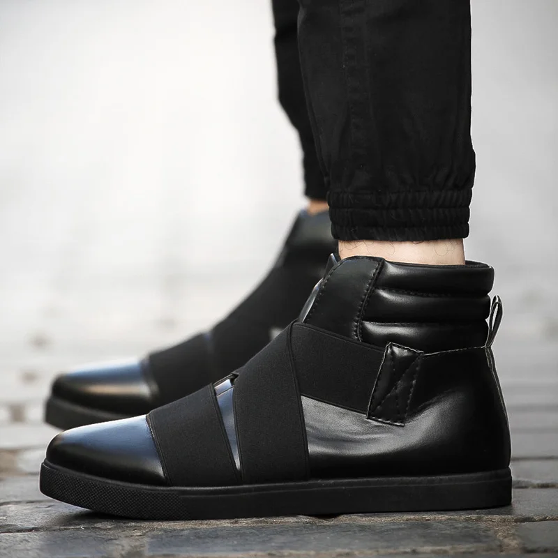 New 2015 High Top Casual For Men Winter Boots Leather Shoes Autumn Breathable Red White Botas 39-44 | Обувь