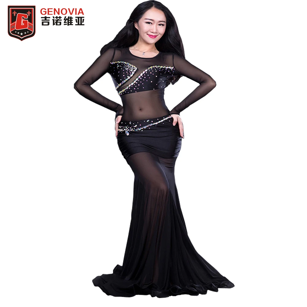 Женский костюм для восточного танца живота Клубное сценическое цельное платье с